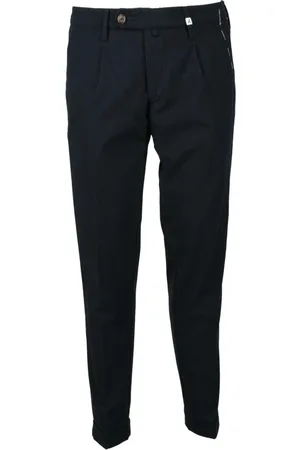 MYTHS Spodnie, Mężczyzna, Niebieski, L, Eleganckie Spodnie Stretch