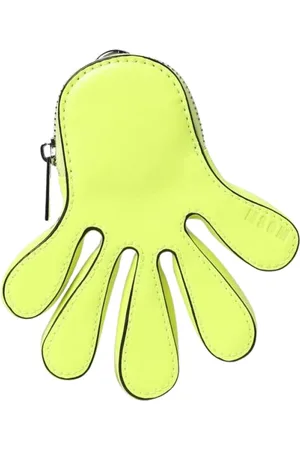 Msgm Akcesoria, Mężczyzna, Żółty, ONE SIZE, Neonowa Żółta Portmonetka w Kształcie Dłoni
