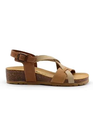 BioNatura Buty, Kobieta, brązowy, 41 EU, Szare Gołębie Sandały na Koturnie