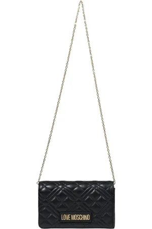 Moschino Torebki, Kobieta, Czarny, ONE SIZE, Koronkowa Torba Damska z Logo