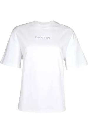 Lanvin Koszulki, Kobieta, Biały, S, Casual Bawełniany T-shirt dla Mężczyzn