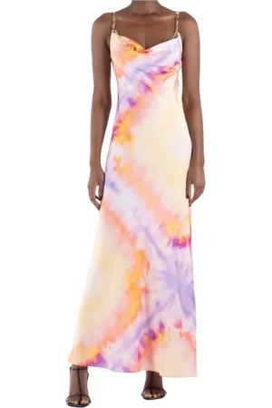 Paco rabanne Sukienki, Kobieta, Wielobarwność, S, Pomarańczowa Sukienka Tie-Dye