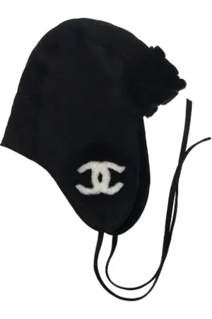 CHANEL Pre-owned, Kobieta, Czarny, ONE SIZE, Pre-owned Fabric hats