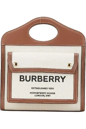 Burberry Pre-owned, Kobieta, Beżowy, ONE SIZE, Skóra, Pre-owned Canvas shoulder-bags