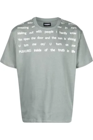 Pleasures Koszulki, Mężczyzna, Szary, S, Męski T-shirt Heavyweight