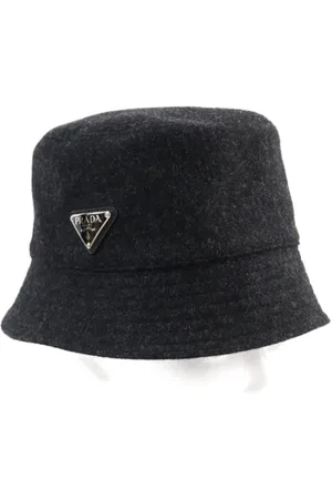Prada Pre-owned, Mężczyzna, Szary, ONE SIZE, Bawełna, Pre-owned Wool hats