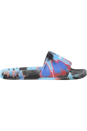 Msgm Buty, Mężczyzna, Wielobarwność, 44 EU, Tie Dye Wzór Gumowe Slides Sandały