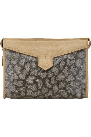 Saint Laurent Pre-owned, Kobieta, brązowy, ONE SIZE, Skóra, Pre-owned Canvas clutches