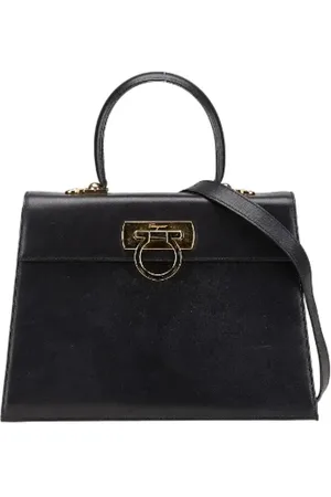 Salvatore Ferragamo Pre-owned, Kobieta, Czarny, ONE SIZE, Skóra, Pre-owned skórzane torby na ramię
