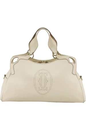Cartier Pre-owned, Kobieta, Biały, ONE SIZE, Skóra, Pre-owned Skórzane torebki
