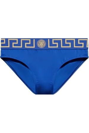 VERSACE Stroje kąpielowe, Mężczyzna, Niebieski, 2XL, Slipy kąpielowe