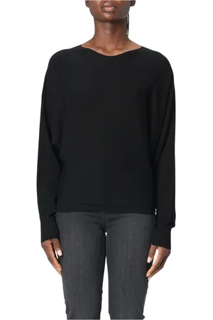 Twin-Set Swetry, Kobieta, Czarny, M, Oversized Viscose Sweater