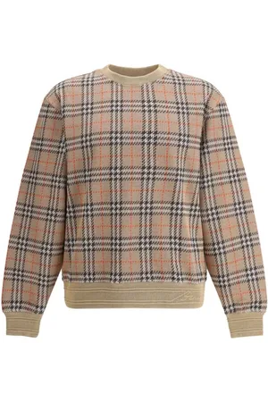 Burberry Swetry, Mężczyzna, Beżowy, M, Sweter Archivio Check
