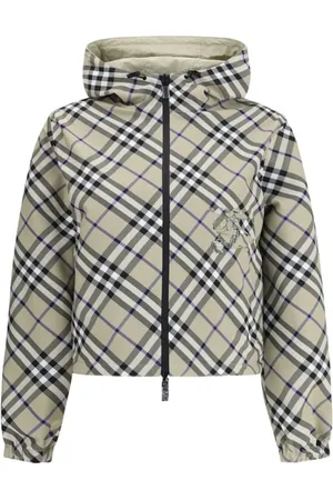 Burberry Kurtki, Kobieta, Wielobarwność, S, Kurtka z kapturem odwracalna