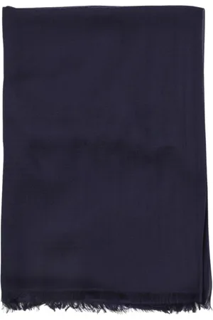 Emporio Armani Akcesoria, Mężczyzna, Niebieski, ONE SIZE, Luksusowy Czarny Szal Wiskoza