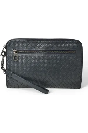 Bottega Veneta Pre-owned, Kobieta, Niebieski, ONE SIZE, Skóra, Pre-owned Leather clutches