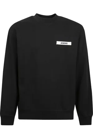 Jacquemus Bluzy, Mężczyzna, Czarny, M, Bluza z Aplikacją Logo