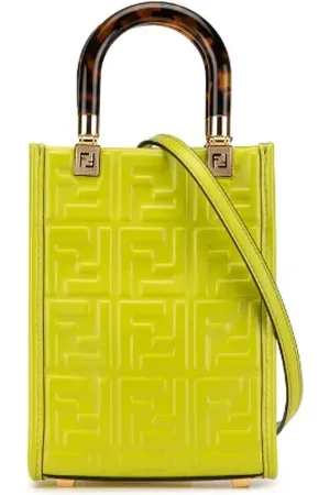 Fendi Pre-owned, Kobieta, Zielony, ONE SIZE, Skóra, Pre-owned Leather shoppers