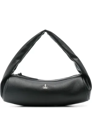 Vivienne Westwood Torebki, Kobieta, Czarny, ONE SIZE, Czarna Torba Cylindryczna Styl Pamela