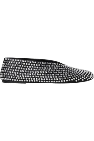Khaite Buty, Kobieta, Czarny, 39 EU, Czarne Kryształowe Baletki