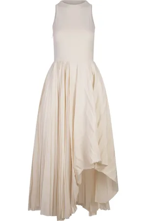 Alexander McQueen Sukienki, Kobieta, Biały, 2XS, Ivory Asymetryczna Sukienka Odzież Damska