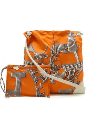 Hermès Pre-owned, Kobieta, Pomarańczowy, ONE SIZE, Skóra, Pre-owned Canvas shoulder-bags