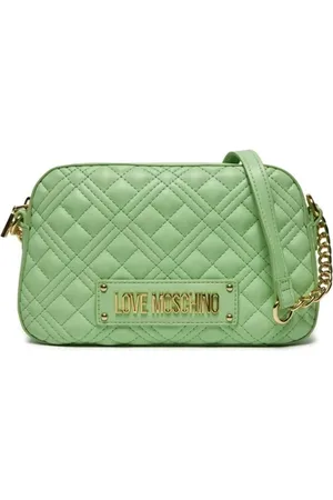Moschino Torebki, Kobieta, Zielony, ONE SIZE, Pikowana torba na ramię z PU