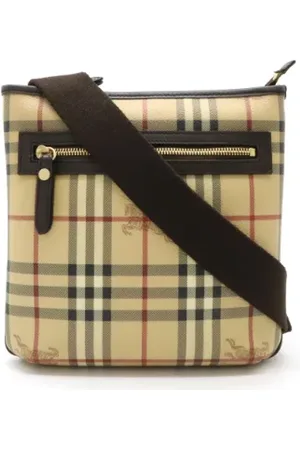 Burberry Pre-owned, Kobieta, Beżowy, ONE SIZE, Skóra, Pre-owned Canvas shoulder-bags