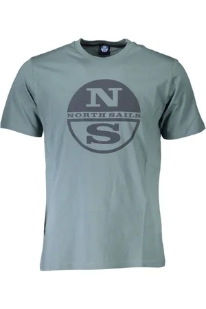 North Sails Koszulki, Mężczyzna, Zielony, L, Zielony Bawełniany T-shirt Męski