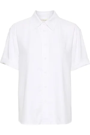 INWEAR Bluzki, Kobieta, Biały, L, Biała Koszula z Krótkimi Rękawami
