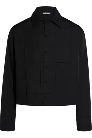 Jacquemus Koszule, Mężczyzna, Czarny, L, Czarna koszula krótki rękaw