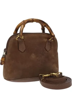 Gucci Pre-owned, Kobieta, brązowy, ONE SIZE, Skóra, Pre-owned Suede handbags