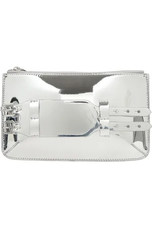 Maison Margiela Torebki, Mężczyzna, Szary, ONE SIZE, Koperta z zamkiem i ozdobną sprzączką