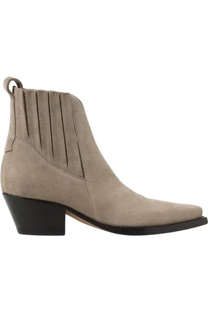Buttero Buty, Kobieta, Beżowy, 37 EU, Zamsz, Piaskowe Skórzane Botki