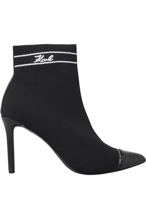 Karl Lagerfeld Buty, Kobieta, Czarny, 41 EU, Dzianinowe Skarpety Buty Na Obcasie Szpilki
