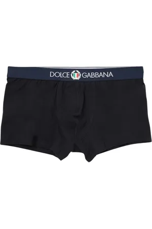 Dolce & Gabbana Bielizna, Mężczyzna, Niebieski, L, Granatowe Bokserki z Bawełny