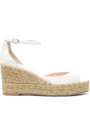 Stuart Weitzman Buty, Kobieta, Biały, 35 1/2 EU, Espadryle na koturnie z stylem