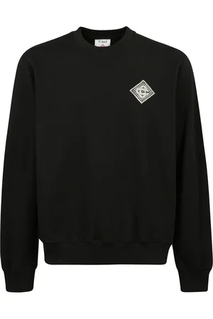 Casablanca Bluzy, Mężczyzna, Czarny, XL, Czarny Sweter z aplikacją na kołnierzu