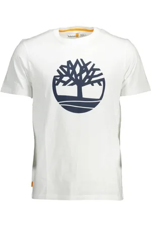 Timberland Koszulki, Mężczyzna, Biały, M, Bawełna, Eko-Friendly T-Shirt z nadrukiem