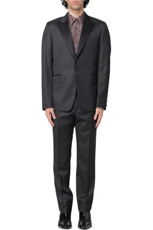 Paul Smith Garnitury, Mężczyzna, Czarny, M, Elegancki Czarny Garnitur z Teksturą