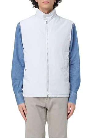 Brunello Cucinelli Kurtki, Mężczyzna, Szary, S, Elegancki Szary Zip Up Kamizelka Garniturowa