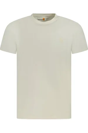 Timberland Koszulki, Mężczyzna, Biały, L, Beżowy Bawełniany T-shirt Męski