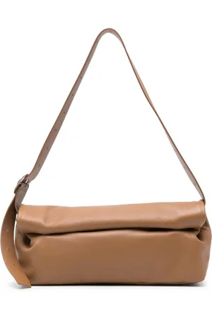 Jil Sander Torebki, Kobieta, brązowy, ONE SIZE, Brązowa Torba na Ramię z Kieszenią