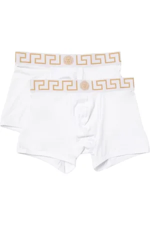 VERSACE Bielizna, Mężczyzna, Biały, L, Luksusowe Key Boxer Briefs