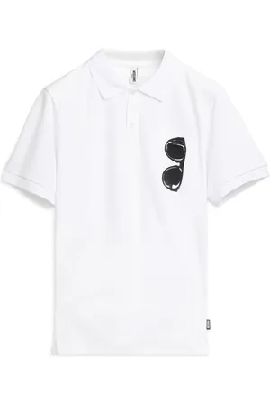 Moschino Koszulki, Mężczyzna, Biały, M, Polo z 3 Guzikami i Logo