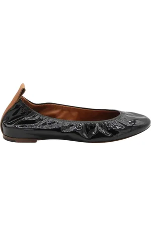 Lanvin Buty, Kobieta, Czarny, 36 EU, Czarne Lakierowane Baletki