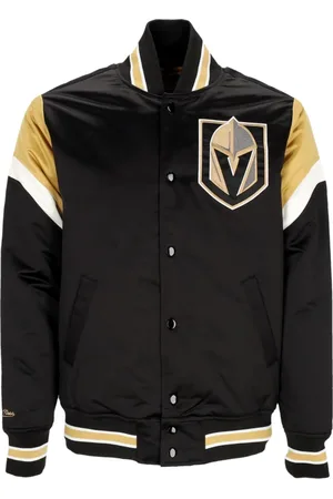 Mitchell & Ness Kurtki, Mężczyzna, Czarny, L, Kurtka Bomber NHL Heavyweight z logo Vegas Golden Knights