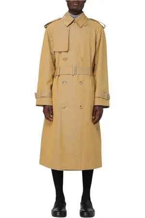 Burberry Płaszcze, Mężczyzna, Beżowy, M, Beżowy Trencz Ponadczasowy