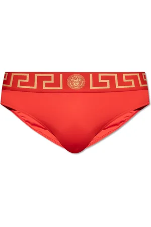 VERSACE Stroje kąpielowe, Mężczyzna, Czerwony, S, Nylon, Slipy kąpielowe