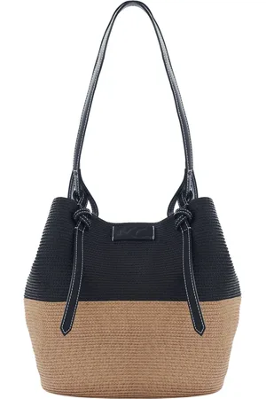 Manila Grace Torebki, Kobieta, Czarny, ONE SIZE, Bicolore Torba Plażowa Stylowy Design